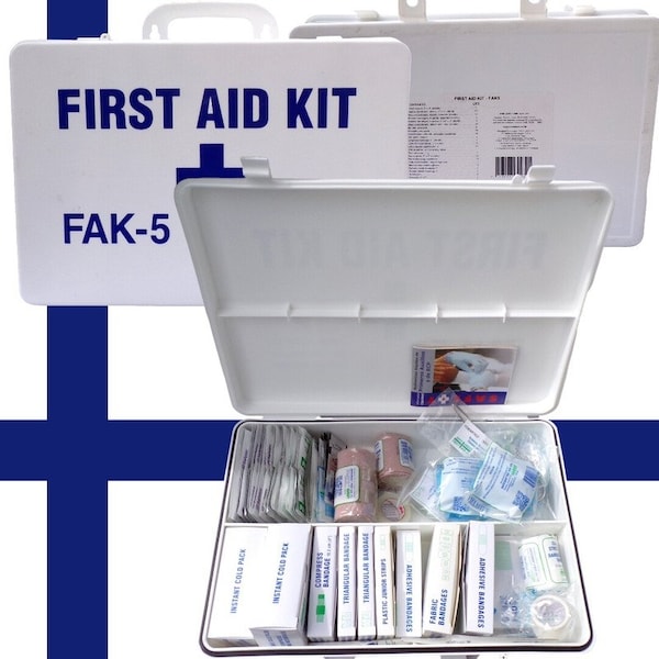 Comfitwear First Aid Emergency Kit Minor Emergencies ANSI Compliant Weatherproof Plastic Case Large Size FAK-5-50-PERSON - main